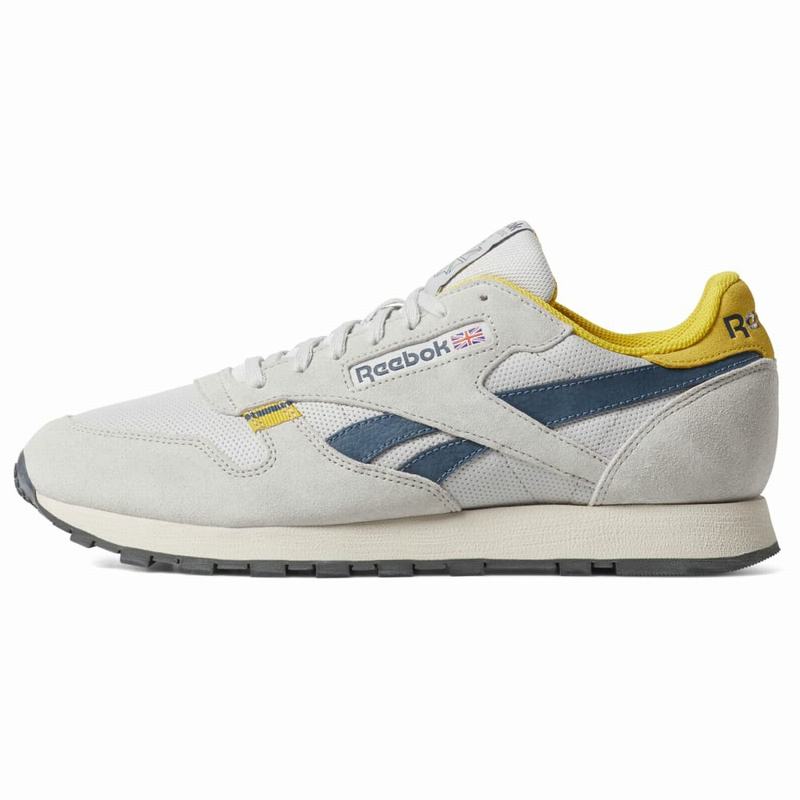 Reebok Classic Leather Tenisky Panske - Siva/Žlté/Modre CG1152AT